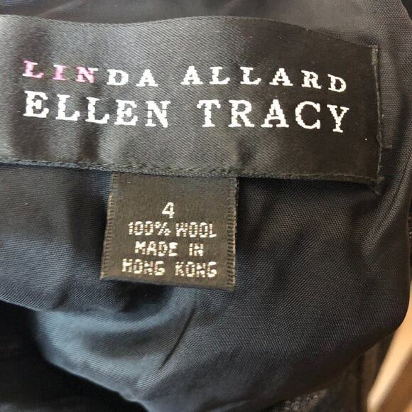 Linda Allard Ellen Tracy Charcoal Gray Sleeveless 100% Wool Top Blouse Women's 4 - Picture 6 of 6